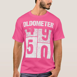 T-shirt Oldomètre 50 ans Né en 1971 50e anniversaire
