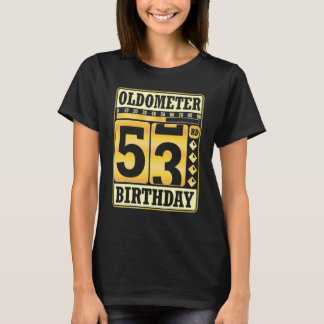 T-shirt Oldomètre 53e anniversaire Heureux pour moi 53 ans
