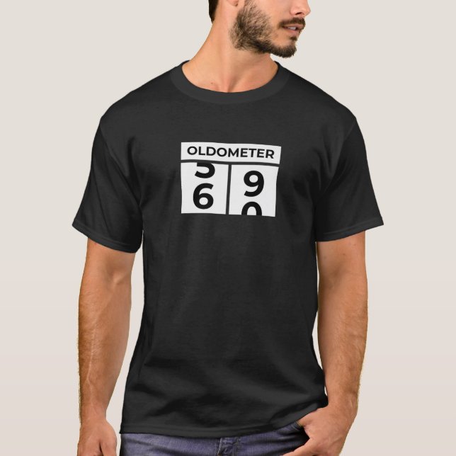 T-shirt Oldomètre 59-60 à 60 ans 60e anniversaire (Devant)