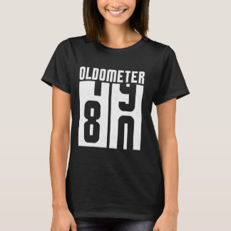 T-shirt Oldomètre Odomètre drôle 80e anniversaire 80 ans O