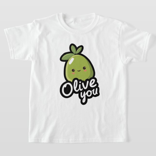 T-shirt Olive You – Cute Kawaii Olive Pun Design (Poser)
