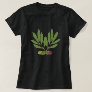 T-shirt Olives minimalistes et branches.