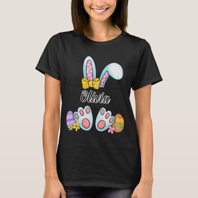 T-shirt Olivia Bubble Bunny de Pâques (Devant)