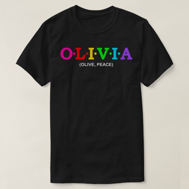 T-shirt Olivia Olive Peace 1 (Design devant)