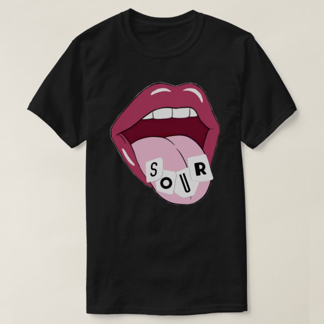 T-shirt Olivia Rodrigo Sour Sticker.png (Design devant)