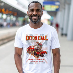 T-shirt Olton Hall Train à vapeur Vintage Anglais Locomoti