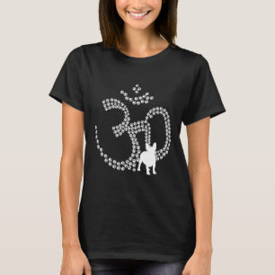 T-shirt Om Dog Paws Bouledogue Français Yoga Aum Ohm Symbo