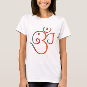 T-shirt OM-ganpati-vert-orange