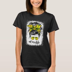 T-shirt Oma Vie Bleached Bun Cheveux Sunflower Mère