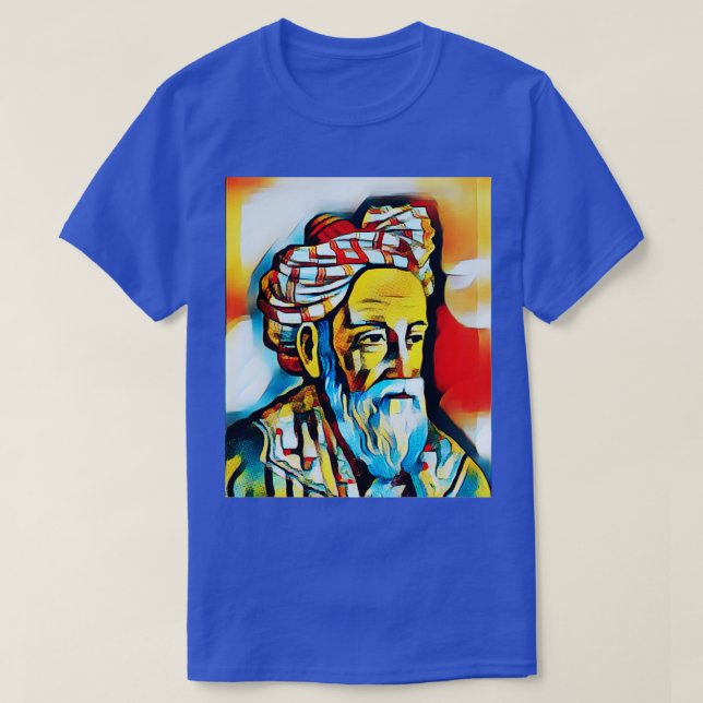 T-shirt Omar Khayyam Portrait Abstrait Omar Khayyam Artwor (Design devant)