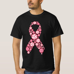 T-shirt ombre du cancer du sein de volley-ball