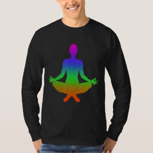 T-shirt Ombres de méditation en couleur arc-en-ciel
