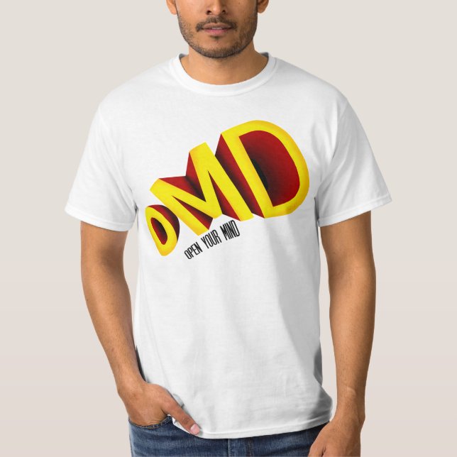 T-shirt OMD - Conception d'esprit ouvert (Devant)