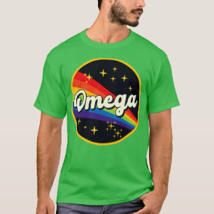T-shirt Omega Arc-En-Ciel Dans L'Espace Style Vintage