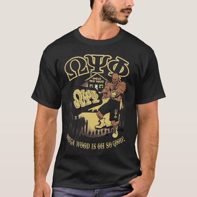 T-shirt Omega Psi Phi Omegawood  (Devant)