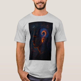 T-shirt Omg Abstrait Red Human Head Art - prime