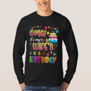 T-shirt Omg C'est la famille d'anniversaire de ma femme Om