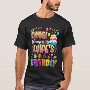 T-shirt Omg C'est la famille d'anniversaire de ma femme Om