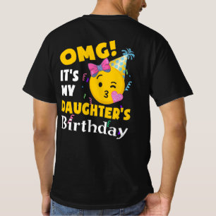 T-shirt OMG C'est le Cool d'anniversaire de ma fille Emoji