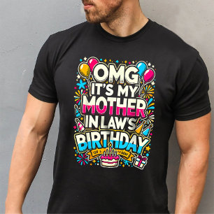 T-shirt OMG C'est ma mère dans la loi d'anniversaire enfan