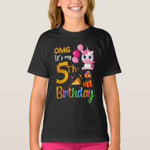 T-shirt OMG C'est mon 5e anniversaire 5 ans mignonne Unico