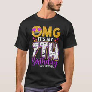 T-shirt Omg C'Est Mon 7e Anniversaire Fille 7 Ans