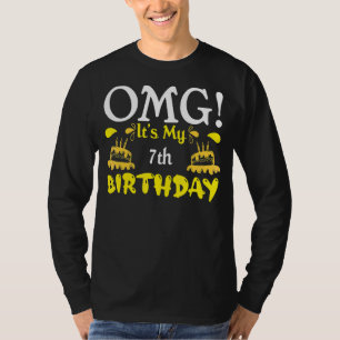 T-shirt Omg C'est mon 7e anniversaire fille 7 ans Annivers