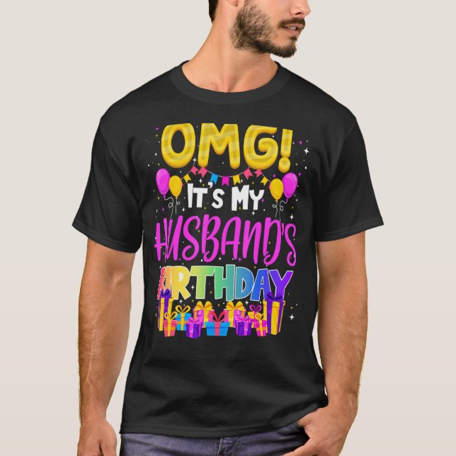 T-shirt Omg C'Est Mon Mari Anniversaire (Devant)