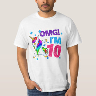 T-shirt OMG I m 10 Fille d'anniversaire