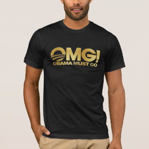 T-shirt OMG ! Obama doit aller (l'or)