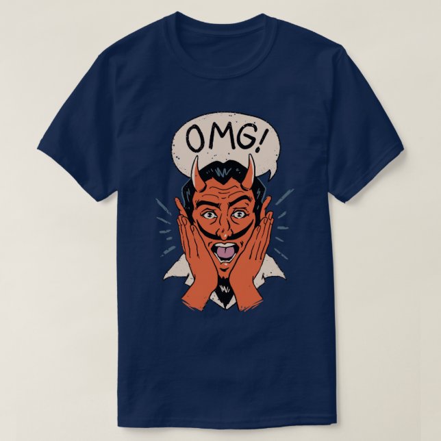 T-shirt OMG Satan (Design devant)