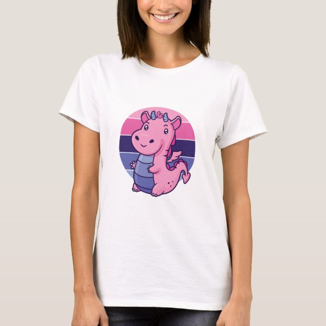 T-shirt Omnisexual Dragon Omnisexuality Flag Pride (Devant)