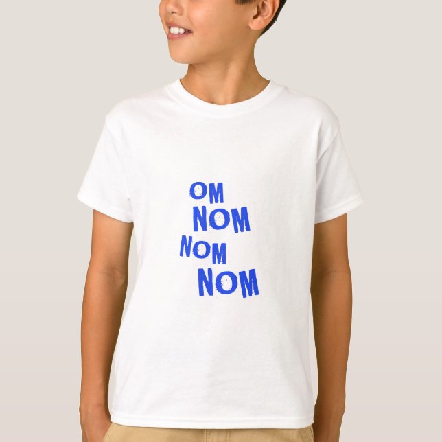 T-shirt omnomnomnom_blue (Devant)