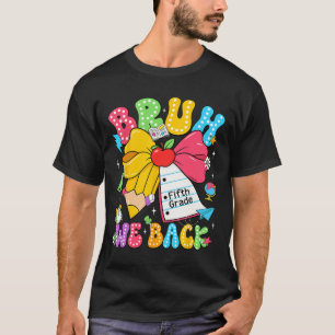 T-shirt On est de retour en cinquième année, arc en crayon