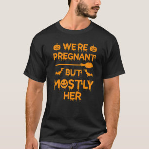 T-shirt On est enceinte mais surtout sa grossesse Hallowee