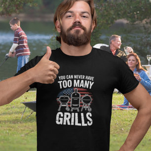 T-shirt On N'a Jamais Trop De Grills BBQ Tee