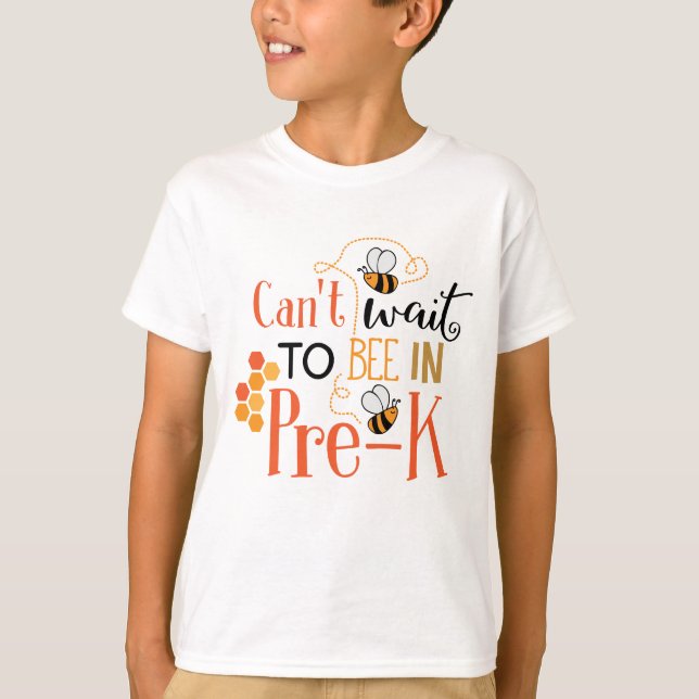 T-shirt On ne peut pas attendre d'être à l'école maternell (Devant)