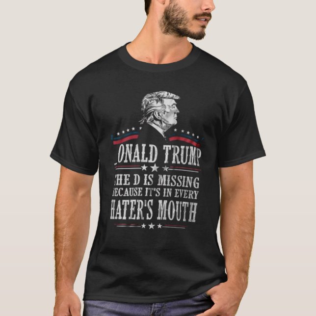 T-shirt Onald Trump Le D a disparu Le soutien du président (Devant)