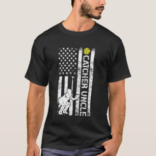 T-shirt Oncle Attrapeur De Softball D'un Attrapeur De Soft