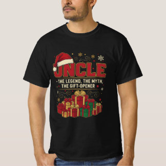 T-shirt Oncle Claus – La Légende, Le Mythe, L'Ouvre-Cadeau