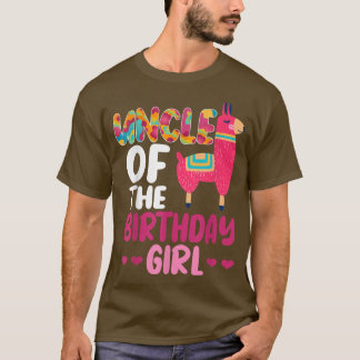 T-shirt Oncle de la fille d'anniversaire Llama Anniversair