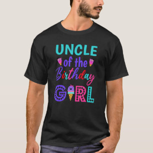 T-shirt Oncle De L'Anniversaire Fille Oncle Crème De Glace