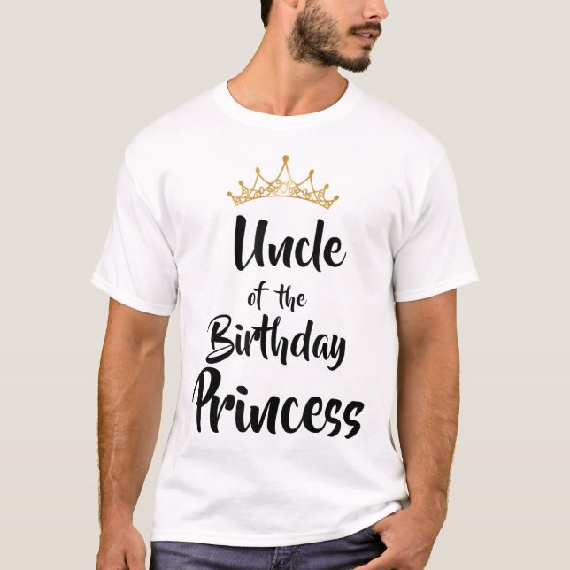 T-shirt Oncle De L'Anniversaire Princesse Correspondant Fa (Devant)