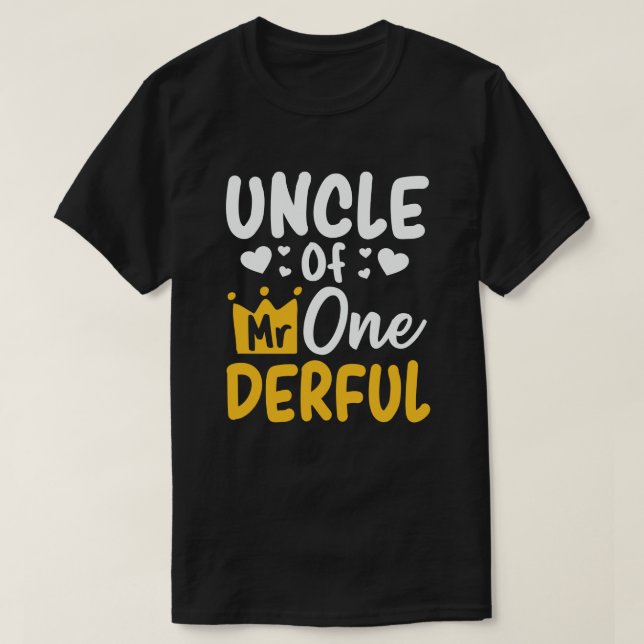 T-shirt Oncle de M. Onederful 1st Birthday Party Correspon (Design devant)