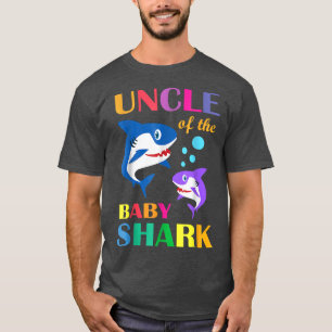 T-shirt Oncle Du Bébé Anniversaire Requin Oncle Requin Chr