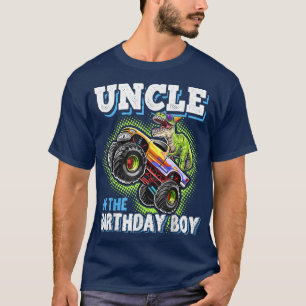 T-shirt Oncle du Birthday Boy Dinosaur Monster Truck B