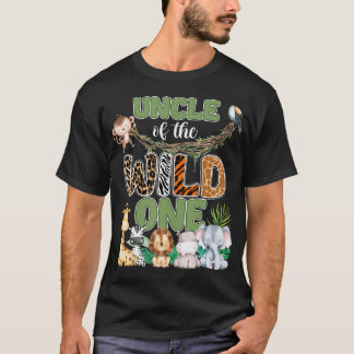 T-shirt Oncle du Wild One 1er Anniversaire Safari Familial