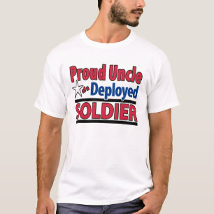 T-shirt Oncle fier d'une chemise déployée de soldat