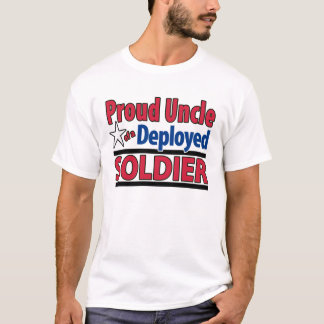 T-shirt Oncle fier d'une chemise déployée de soldat