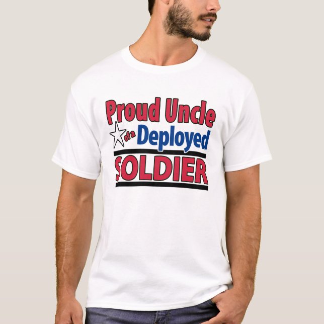 T-shirt Oncle fier d'une chemise déployée de soldat (Devant)